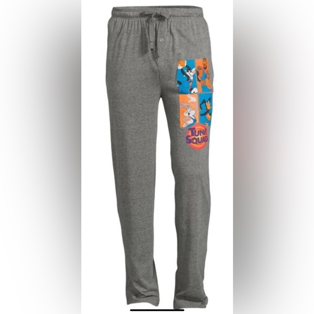 Men's Gray Lightweight Sleep Pant Space Jam With Pockets